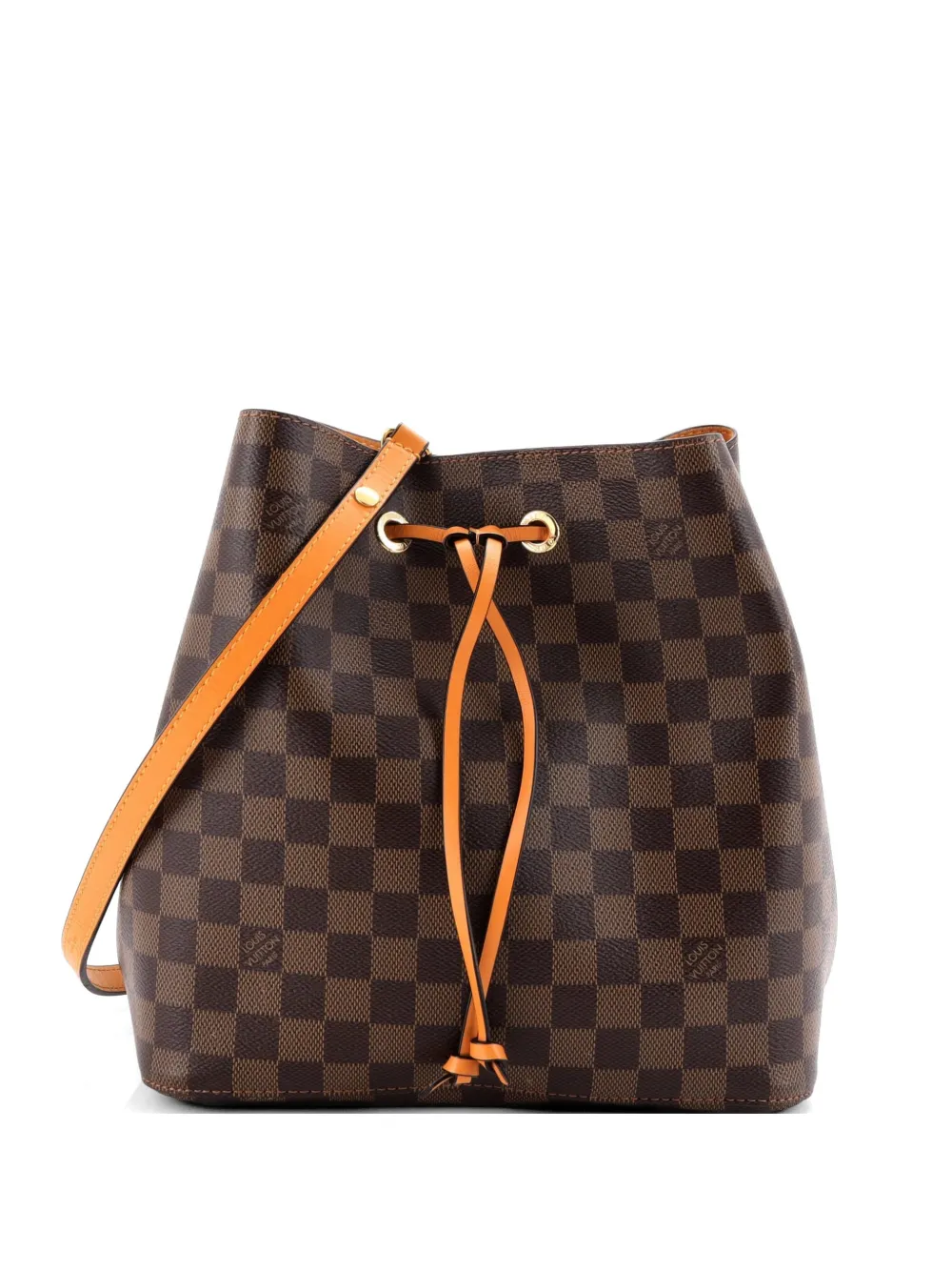 Louis Vuitton Pre-Owned NeoNoe Handbag Damier with Leather MM bucket bag - Braun