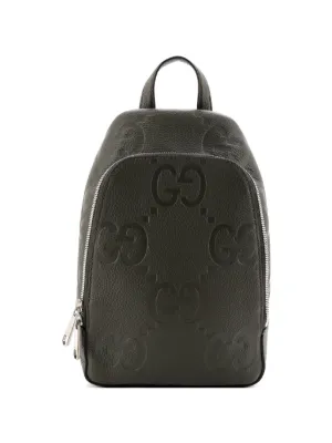 Gucci Pre-Owned スリング ジャンボ GGエンボスレザーバックパック 