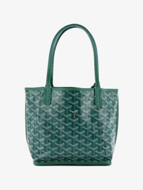 Goyard Pre-Owned bolso satchel Anjou Reversible mini de lona revestida