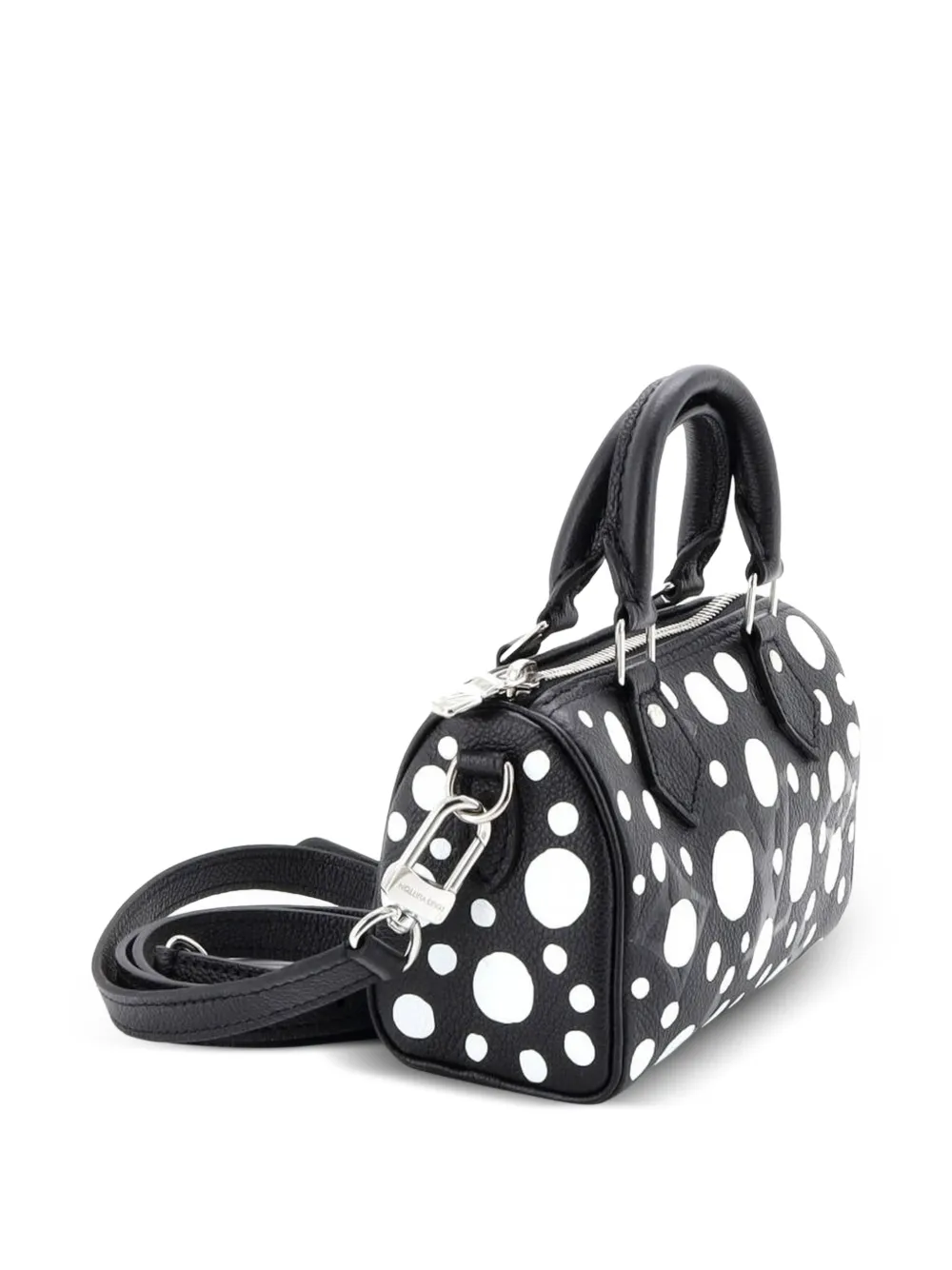  Louis Vuitton Pre-owned Speedy Bandouliere Nm Bag Yayoi Kusama Infinity Dots Monogram Empreinte Giant Nano Crossbody Bag - Black 