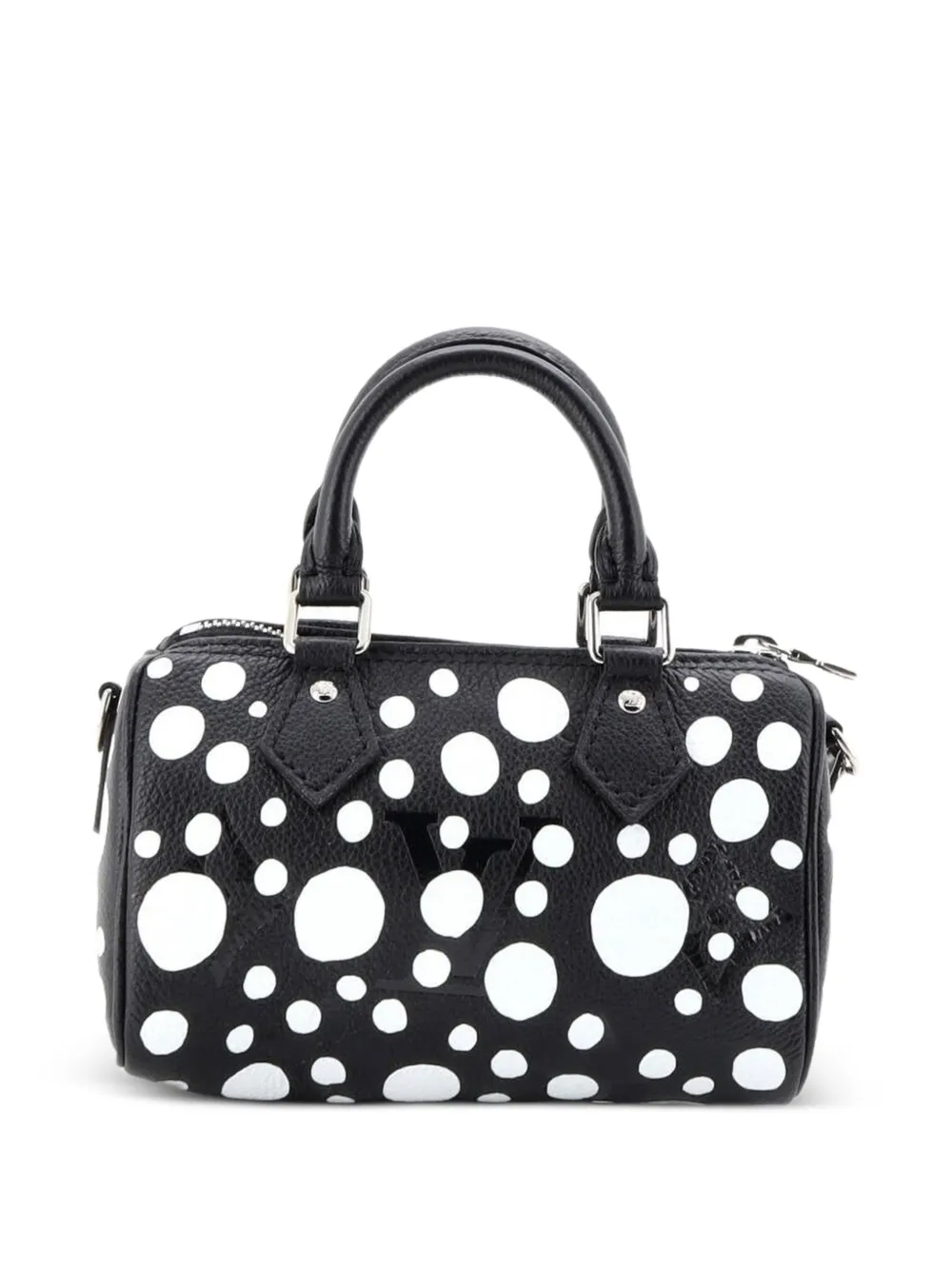  Louis Vuitton Pre-owned Speedy Bandouliere Nm Bag Yayoi Kusama Infinity Dots Monogram Empreinte Giant Nano Crossbody Bag - Black 