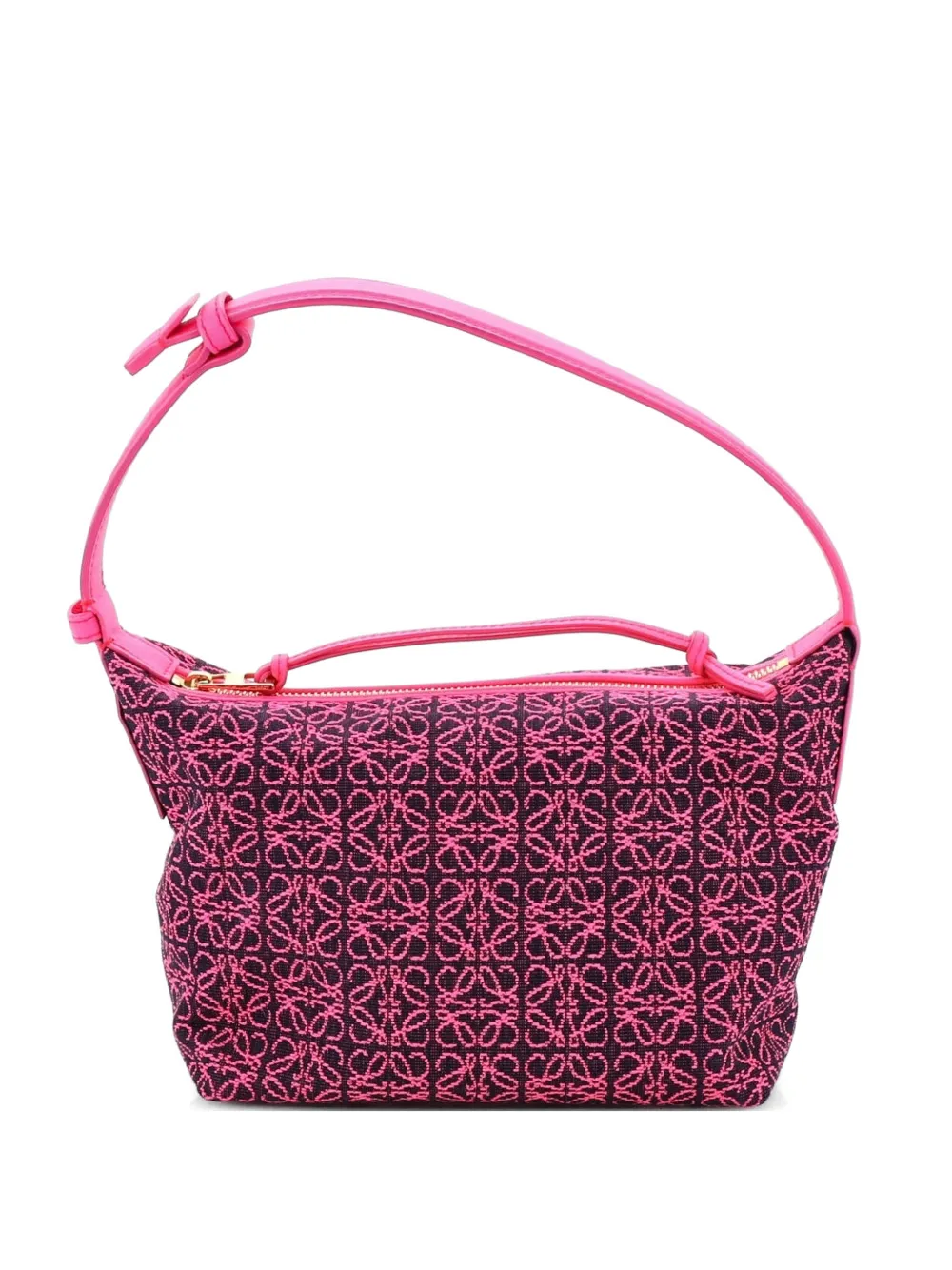 Loewe Pre-Owned Cubi Anagram Jacquard Small hobo bag - Rosa