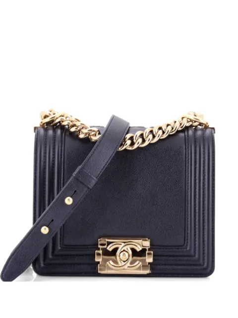 CHANEL Pre-Owned Reverso Square Boy Flap Bag Caviar Small shoulder bag