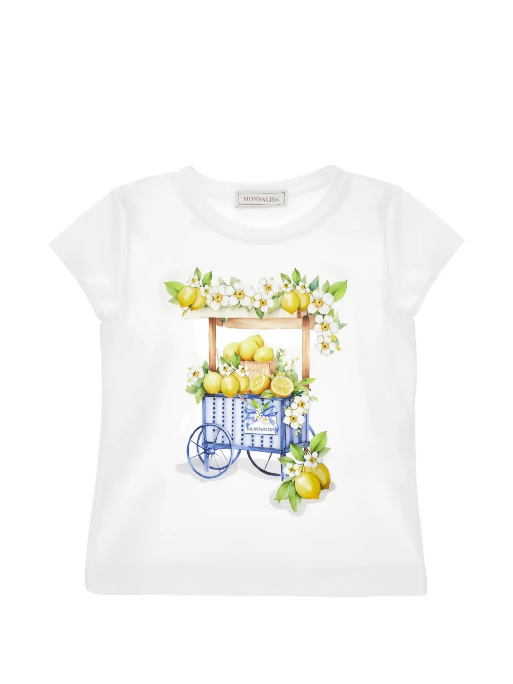 Monnalisa floral-print T-shirt - Bianco