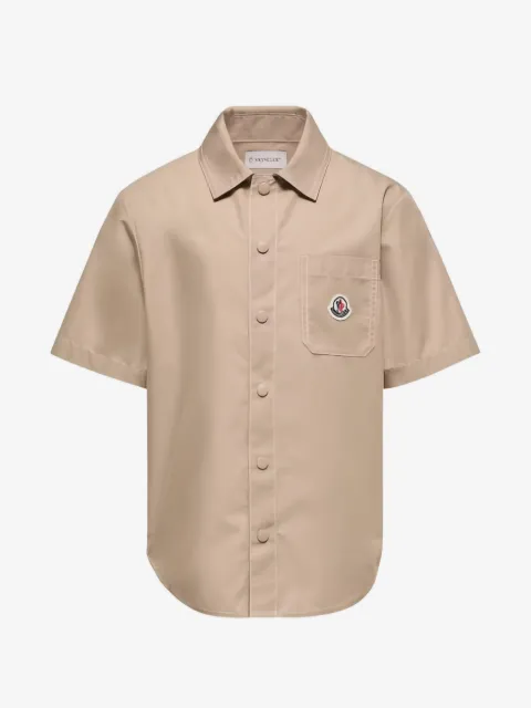 Moncler Enfant pocket logo-patch shirt