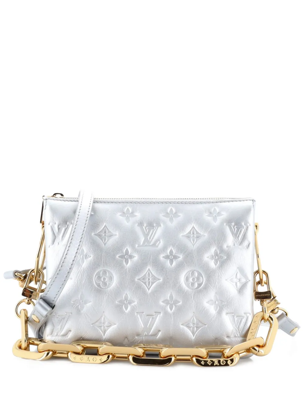 Louis Vuitton Pre-Owned Coussin Bag Monogram Embossed Lambskin BB crossbody bag - Argento