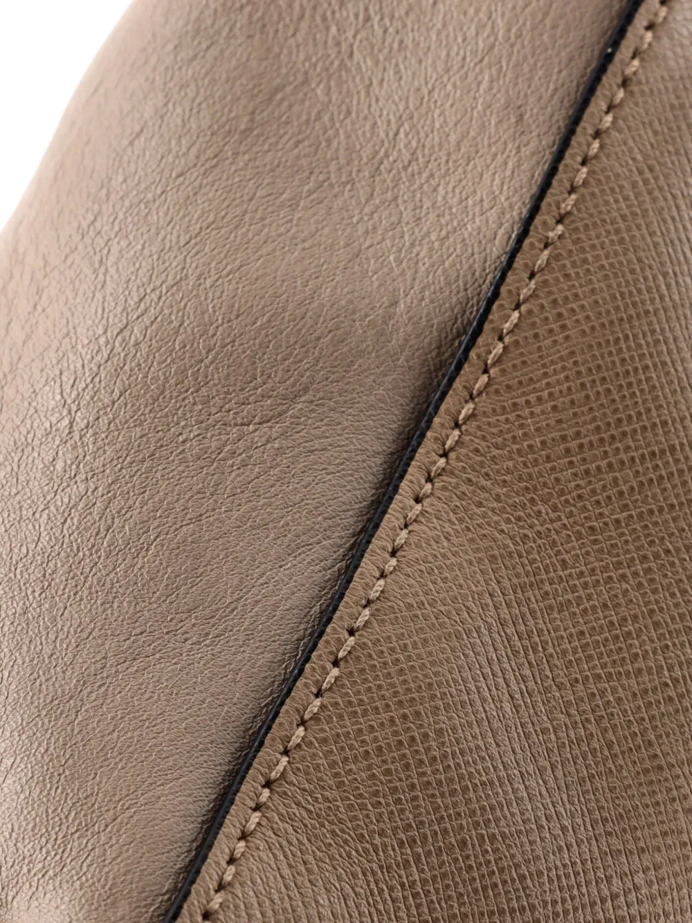 Convertible Open Saffiano Leather Small Tote Bag