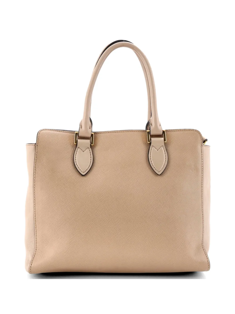 Convertible Open Saffiano Leather Small Tote Bag