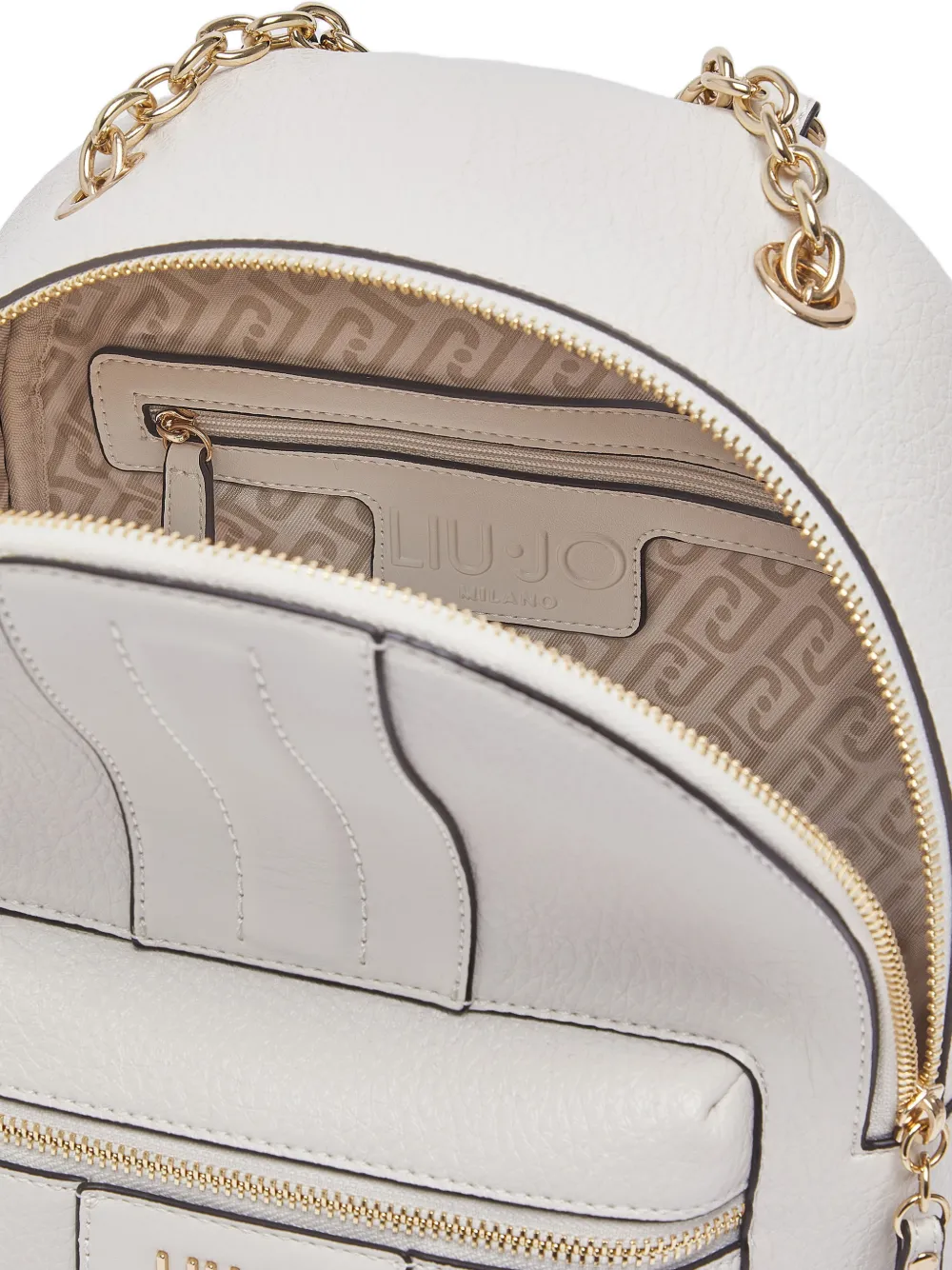 LIU JO Rugzak met kettingdetail Beige