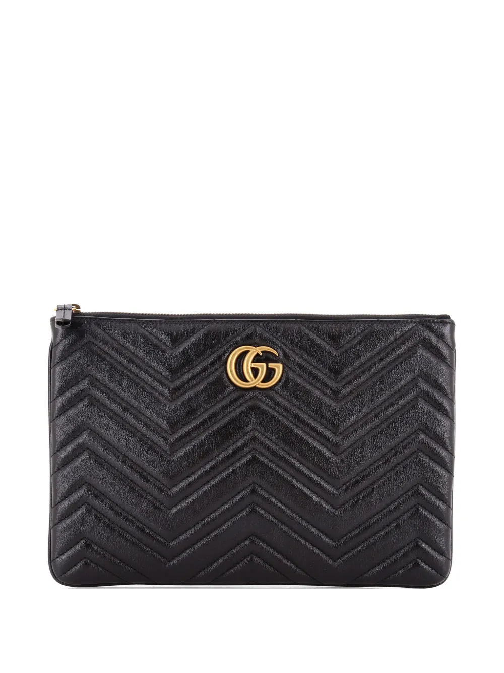 Gucci Pre-Owned GG Marmont Matelasse Leather clutch bag - Nero