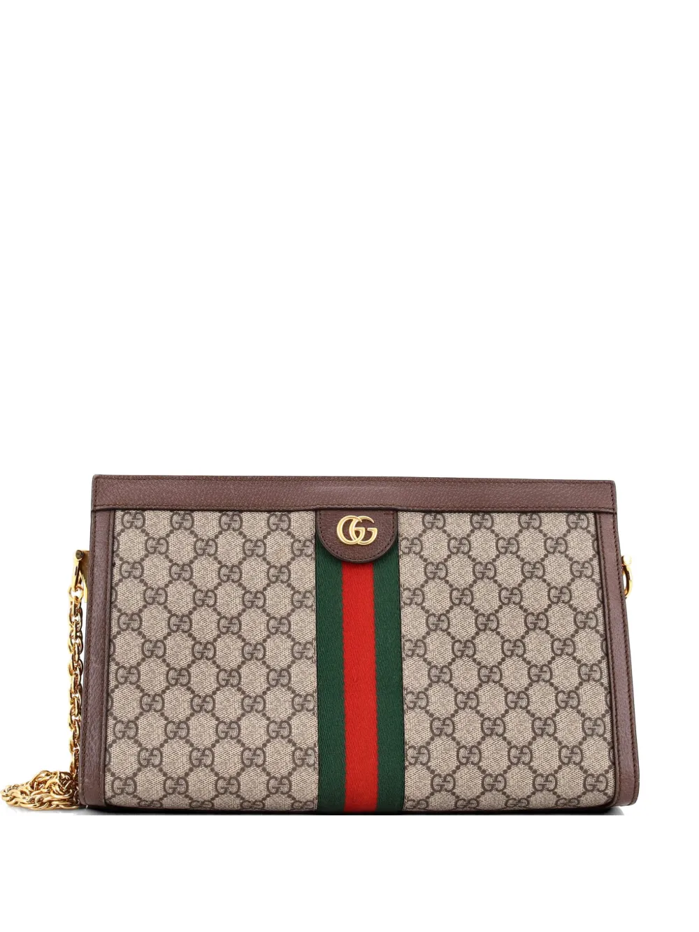Gucci Pre-Owned Ophidia Chain GG Coated Canvas Medium shoulder bag - Marrone