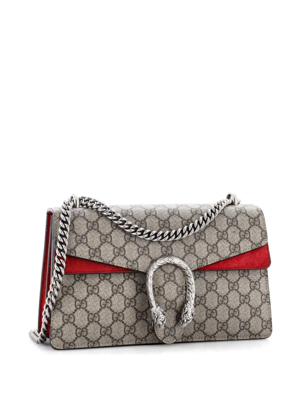 Gucci Pre-owned Dionysus Bag GG Coated Canvas Small Shoulder Bag in Brown, view 3