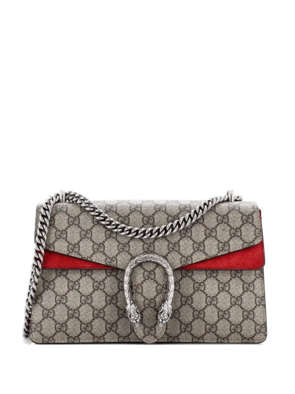 Gucci Pre-owned Dionysus Bag GG Coated Canvas Small Shoulder Bag in Brown