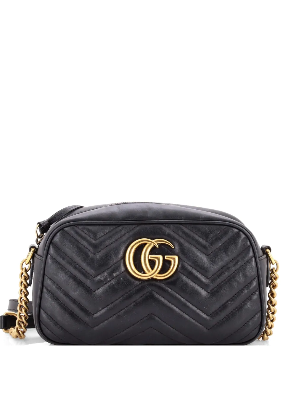 Gucci Pre-Owned Borsa a tracolla GG Marmont piccola in pelle matelassé - Nero