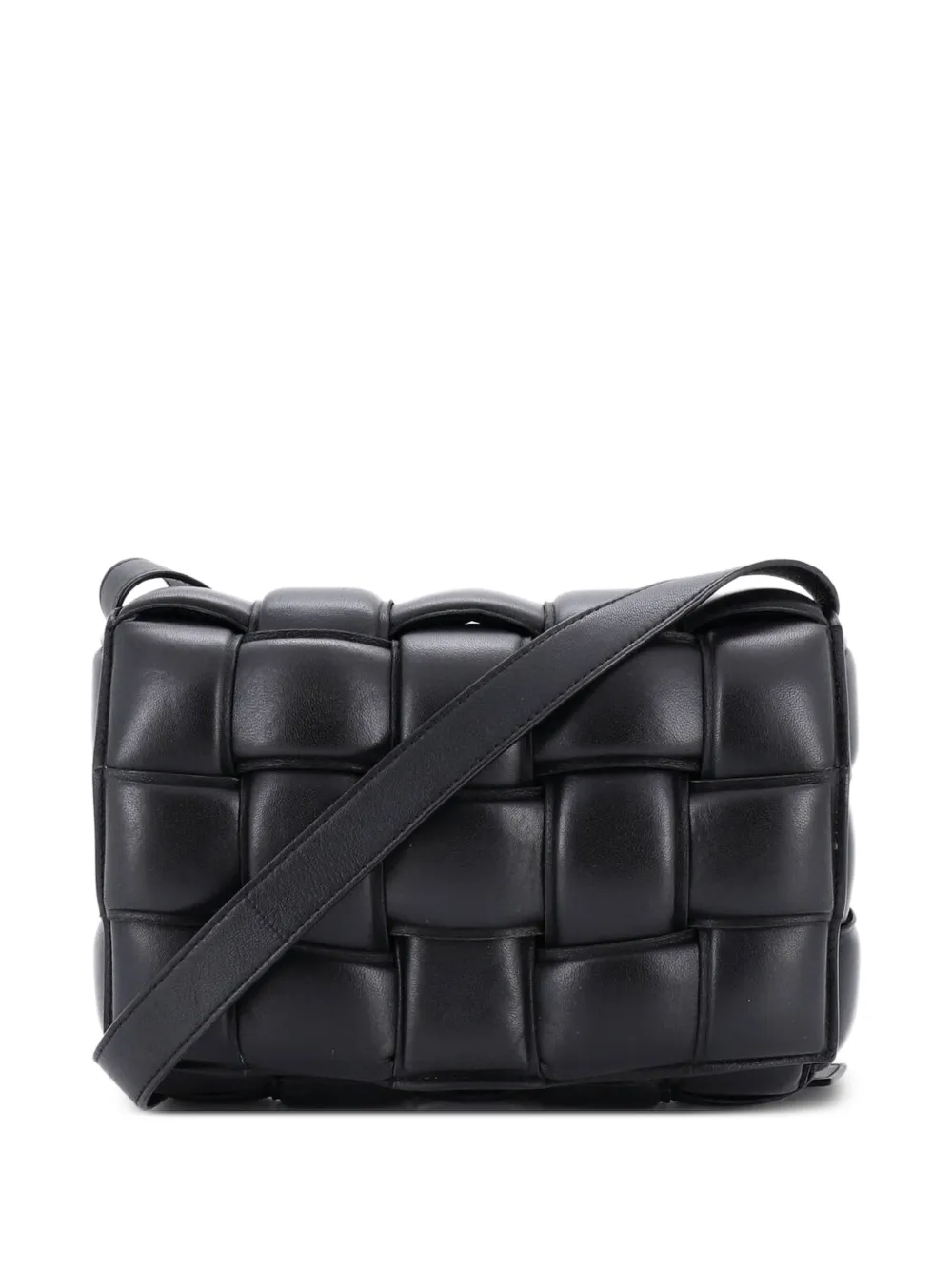 Bottega Veneta Pre-Owned Cassette Padded Maxi Intrecciato Leather Small crossbody bag - Black