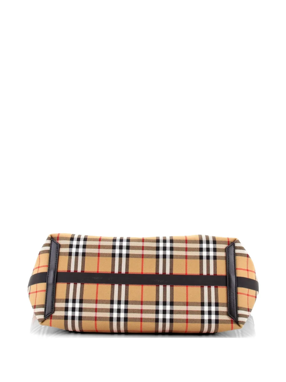 Reversible Giant Vintage Check Canvas Large Tote Bag