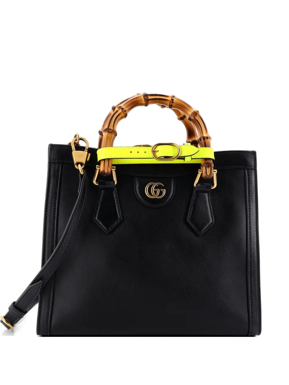 Gucci Pre-Owned Diana NM Bamboo Handle Leather Small tote bag - Nero