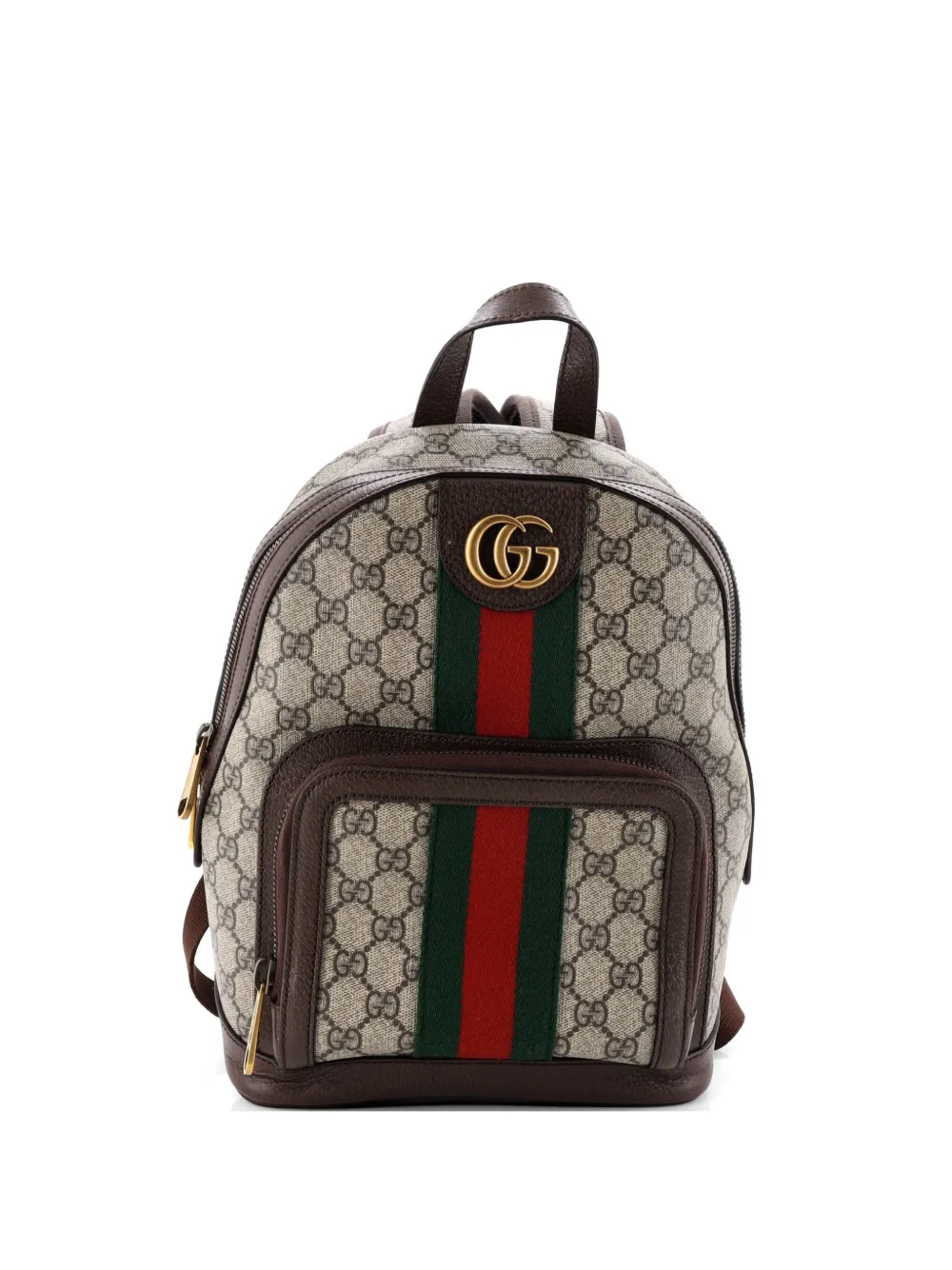 Gucci Pre-Owned Ophidia GG Coated Canvas and Leather Small backpack - Marrone