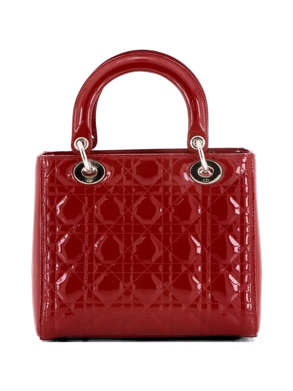 Lady Dior Bag Cannage Quilt Patent Medium Satchel
