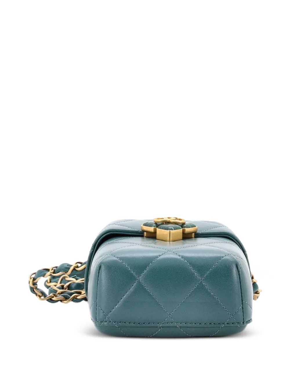 Diamond Lock Cc Phone Holder Crossbody Bag Quilted Lambskin Mini Shoulder Bag
