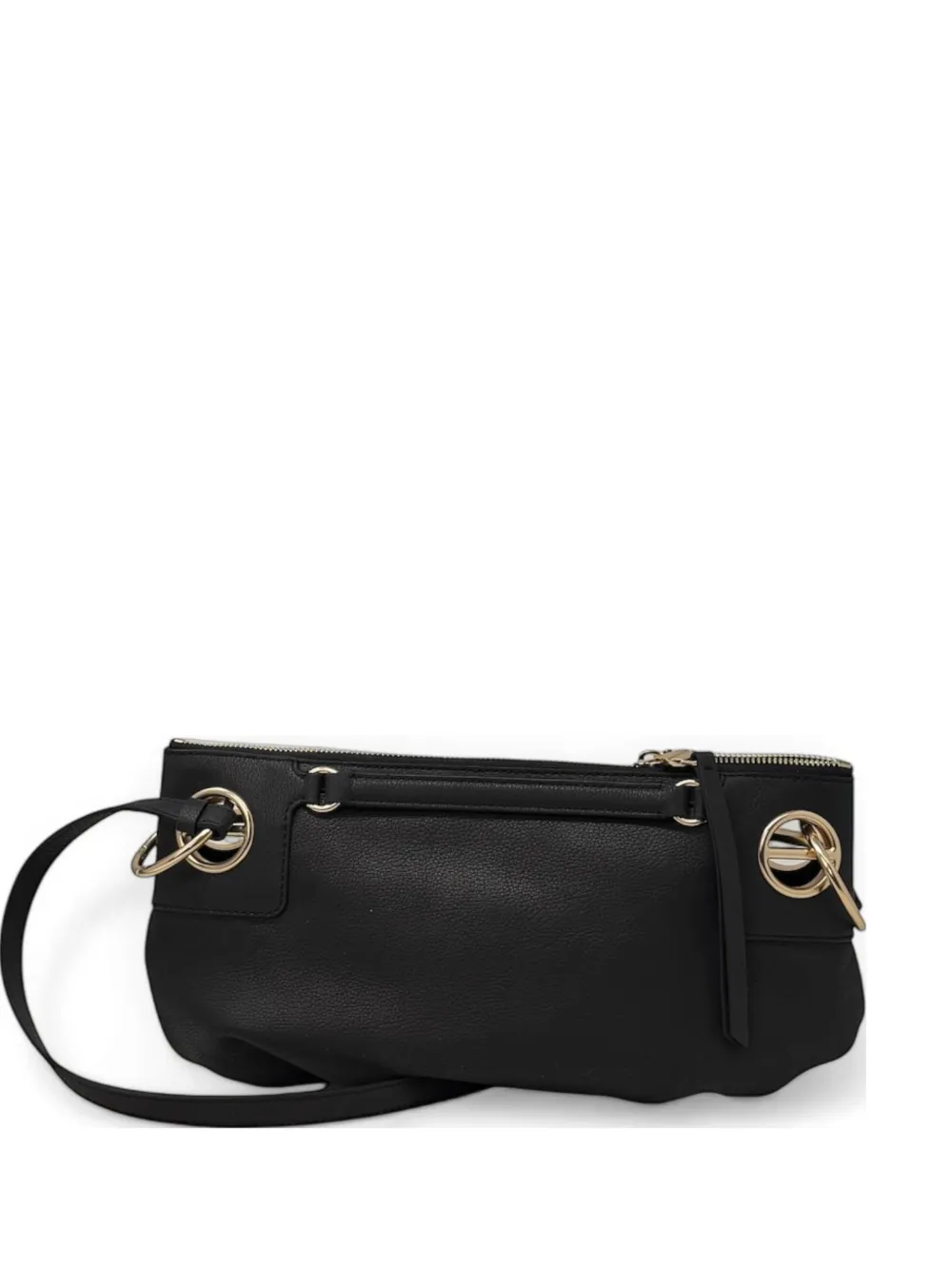 Borbonese Small London Ring Detail Shoulder Bag In Black
