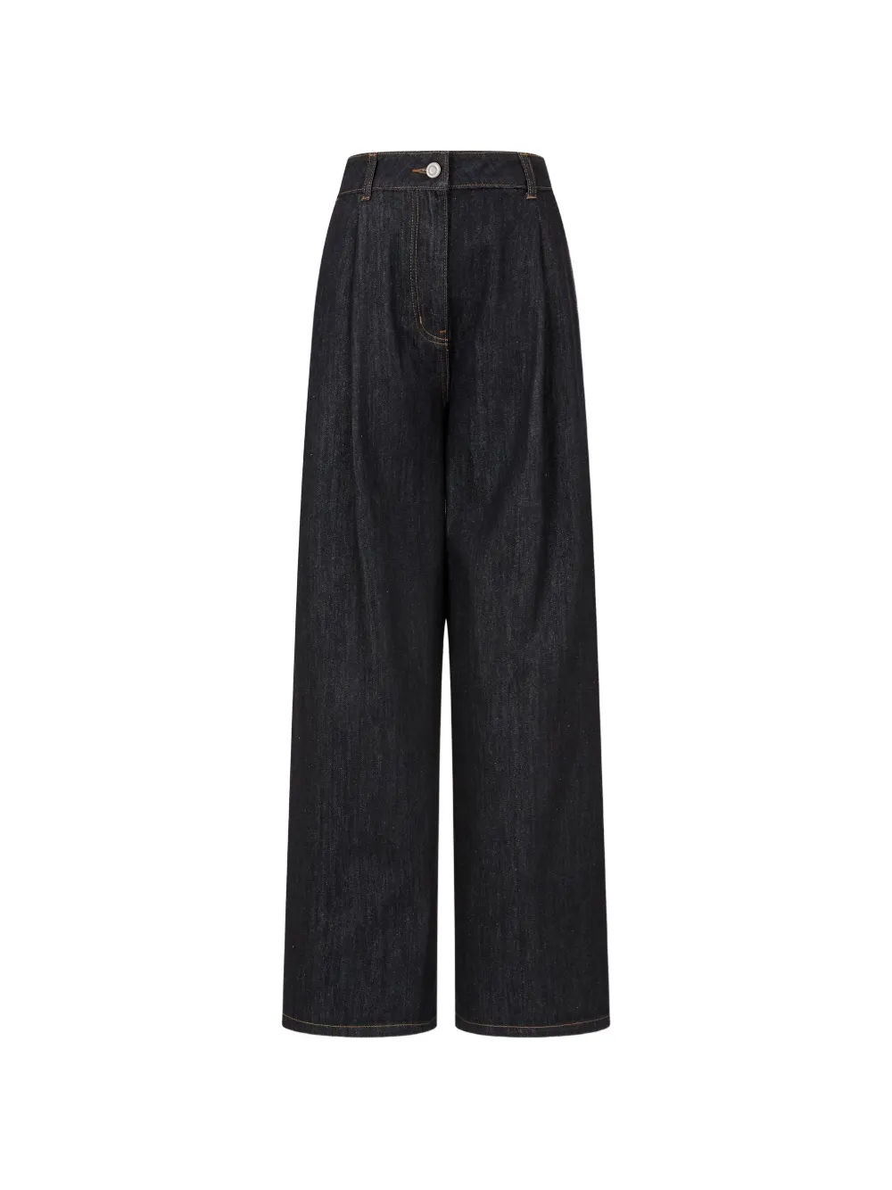 TOMBOY tuck denim trousers - Nero