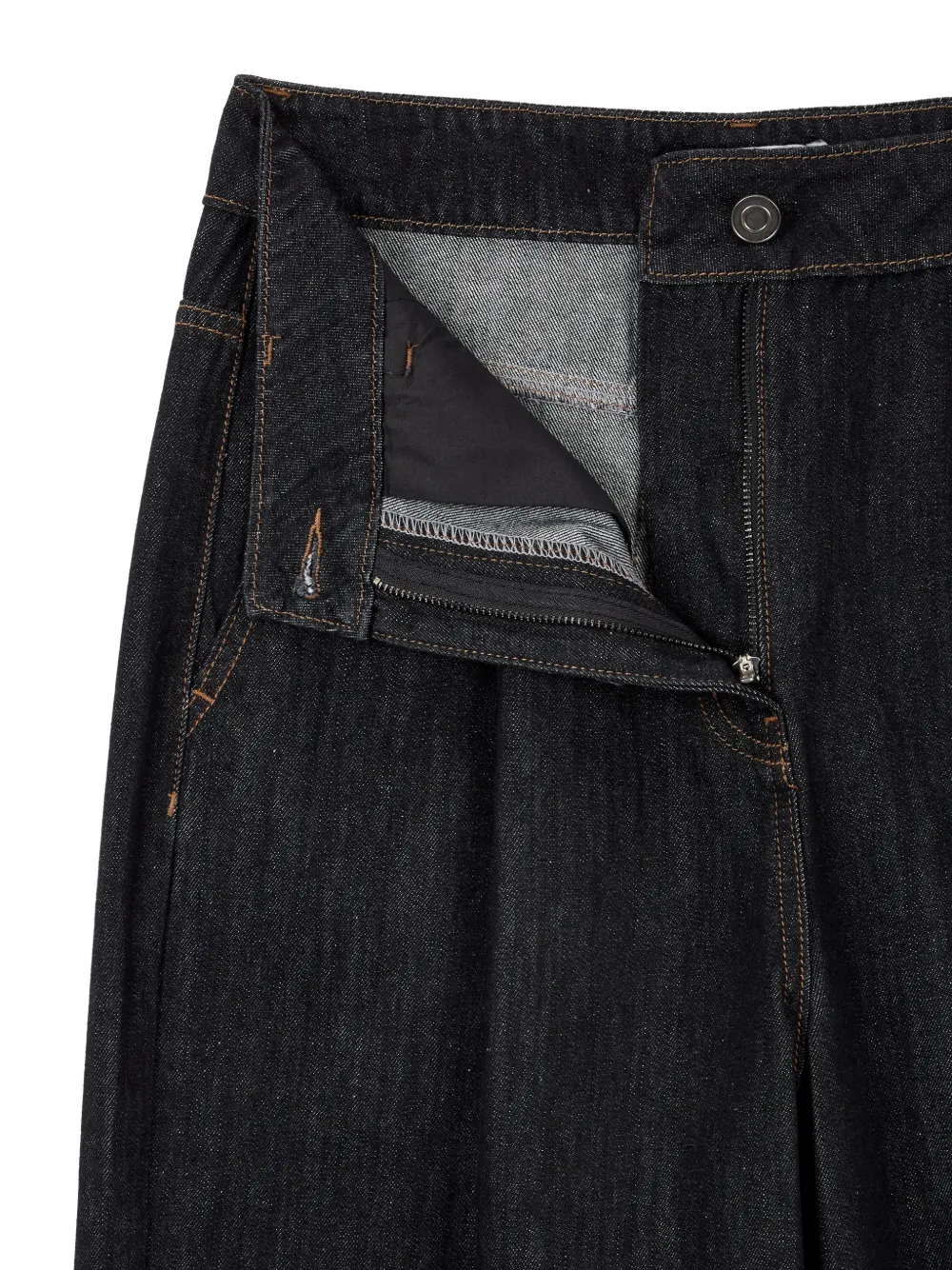 TOMBOY Tuck denim broek Zwart