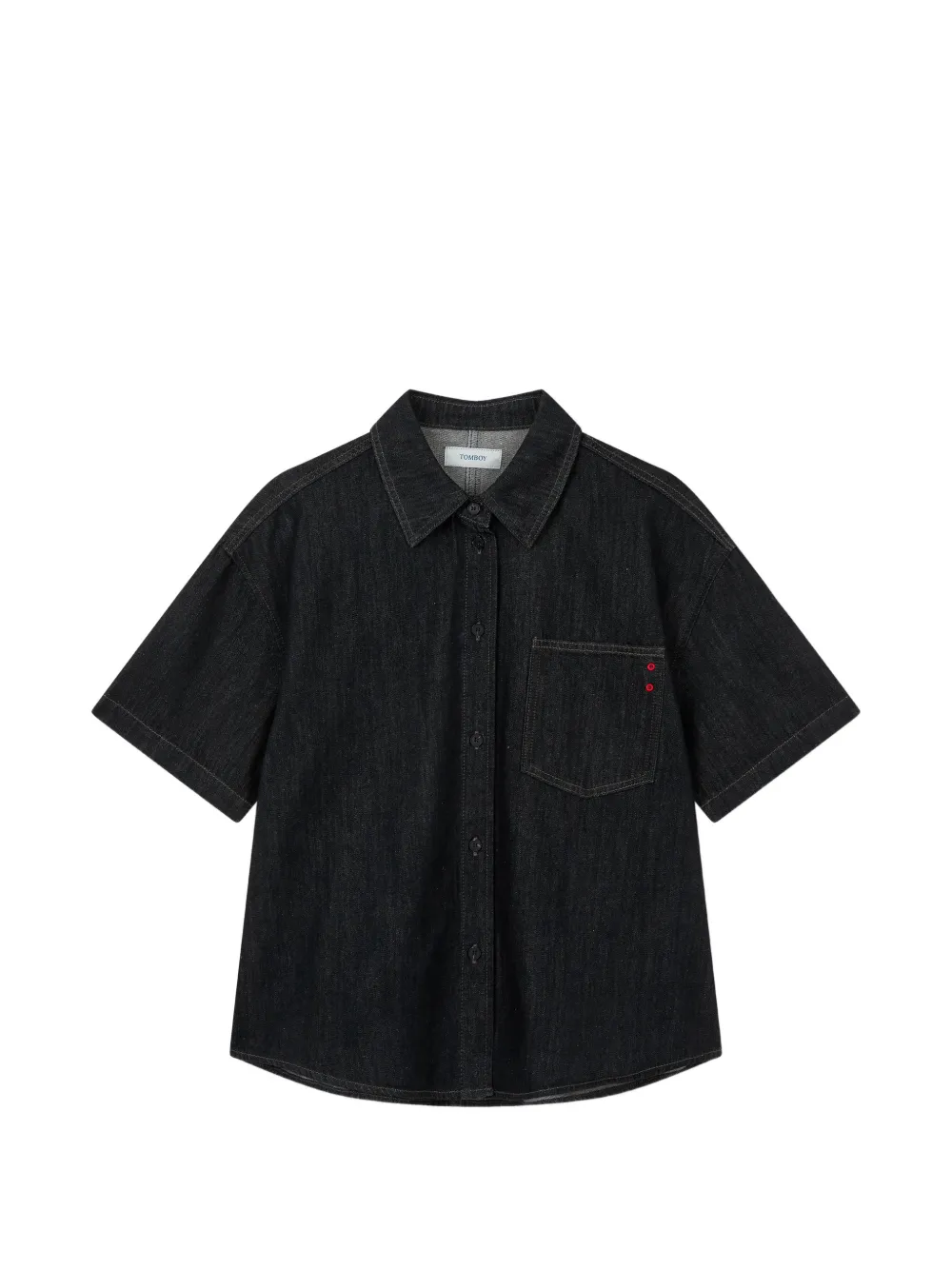 TOMBOY pocket detail denim shirt - Nero