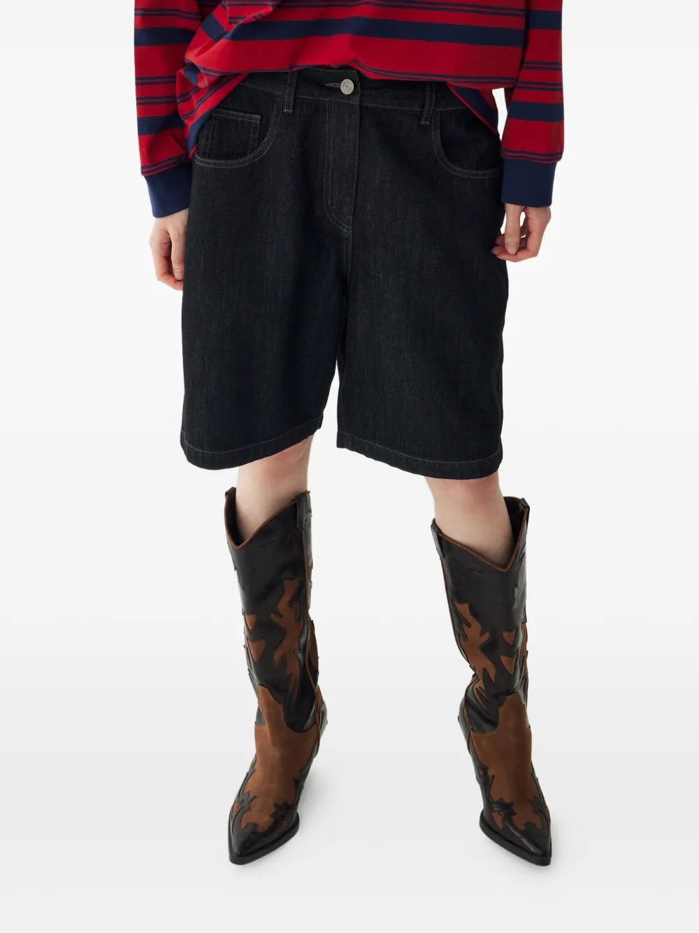  Tomboy Denim Shorts - Black 