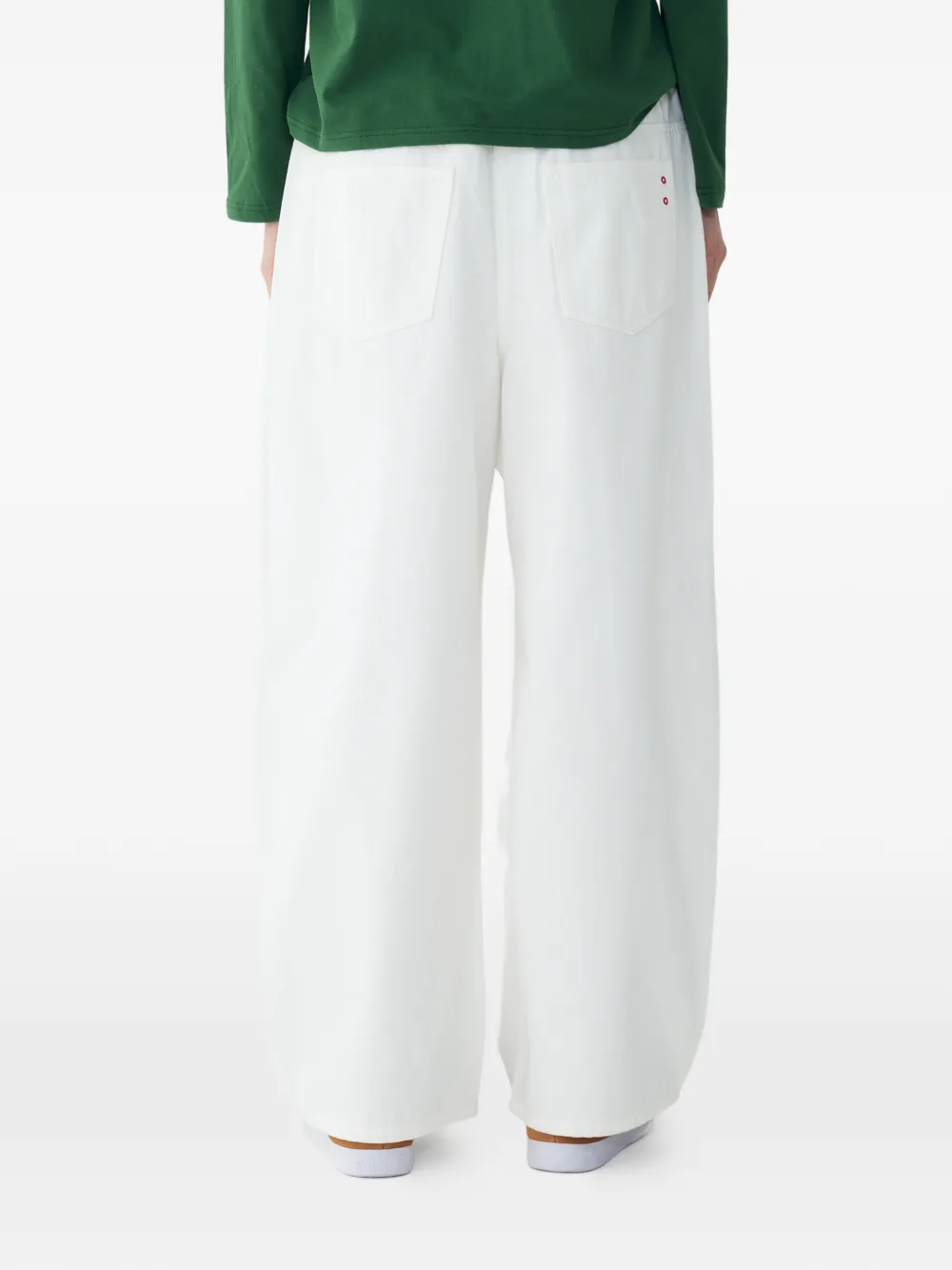  Tomboy Drawstring Denim Trousers - White 