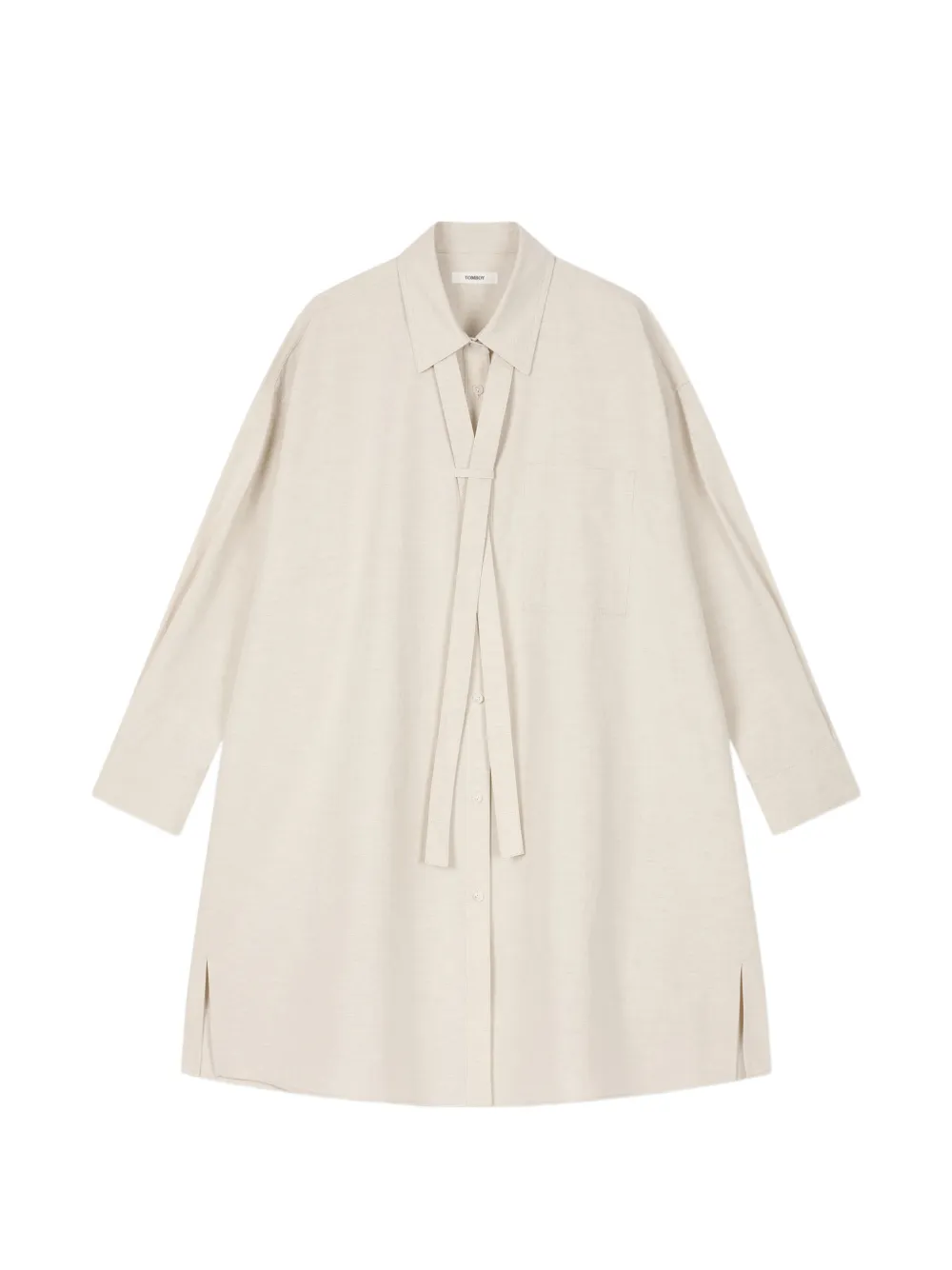 TOMBOY relaxed collar dress - Nude