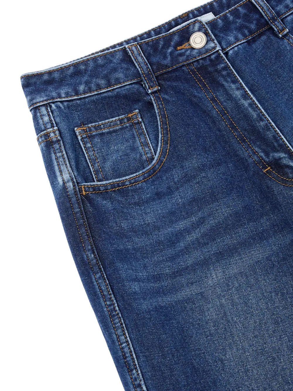  Tomboy Straight Denim Trousers - Blue 