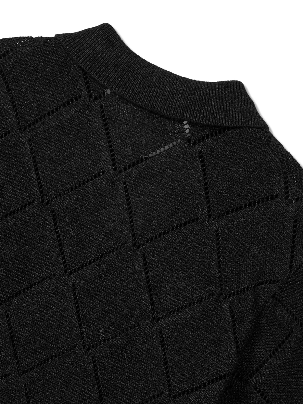 TOMBOY Gebreide top met diamant-jacquard Zwart