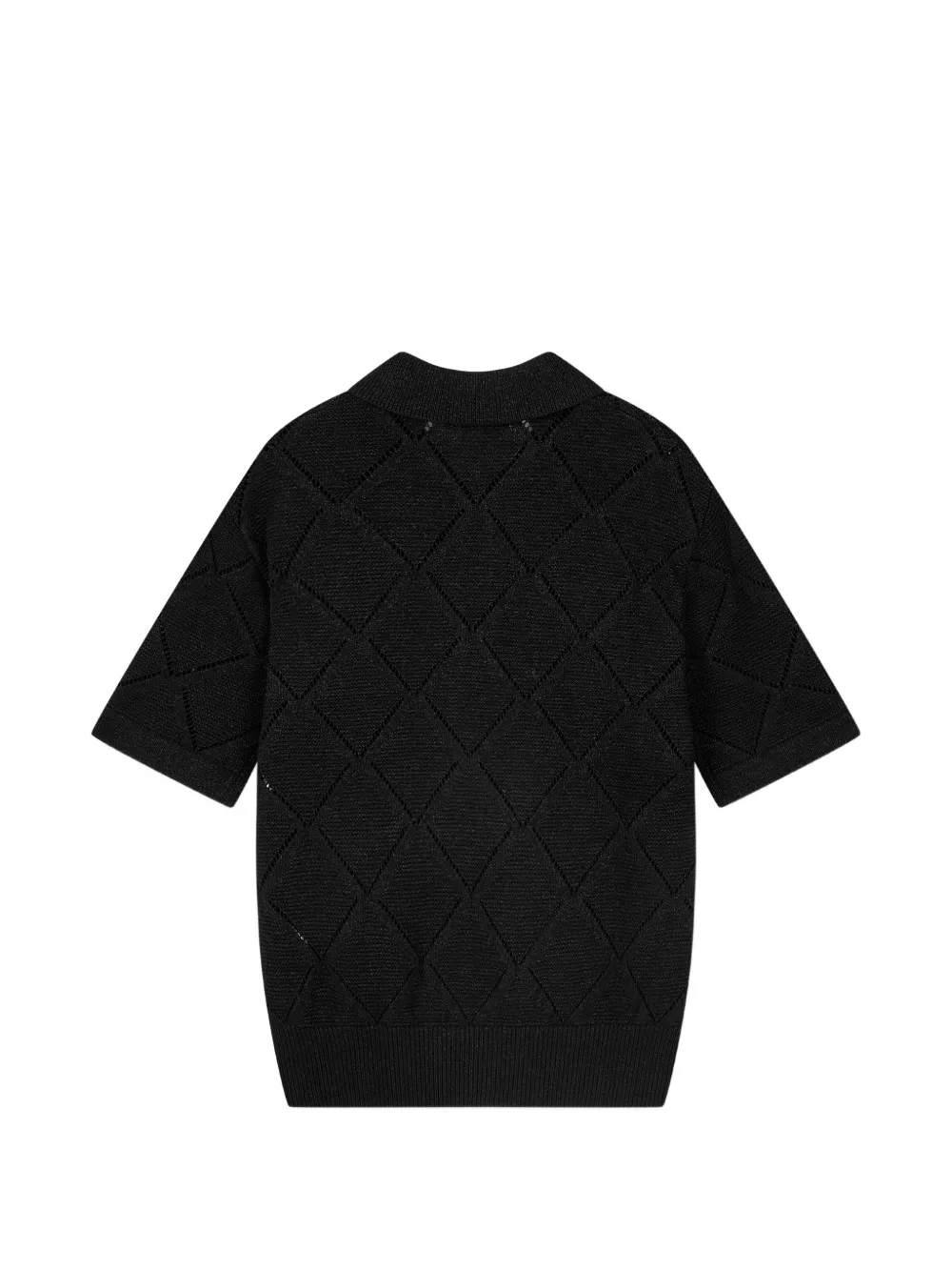 TOMBOY Gebreide top met diamant-jacquard Zwart