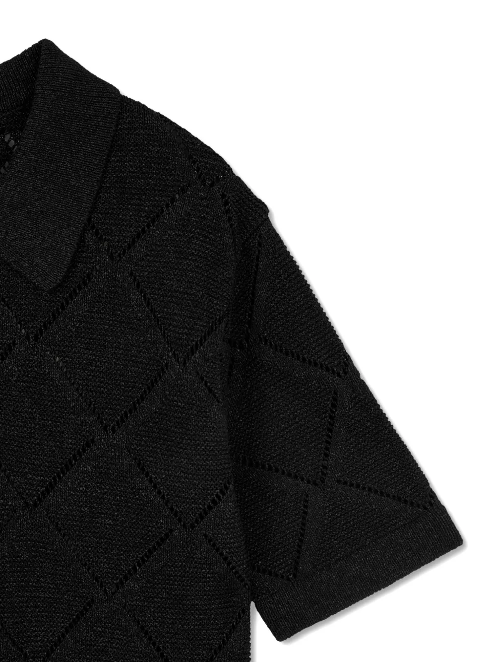 TOMBOY Gebreide top met diamant-jacquard Zwart