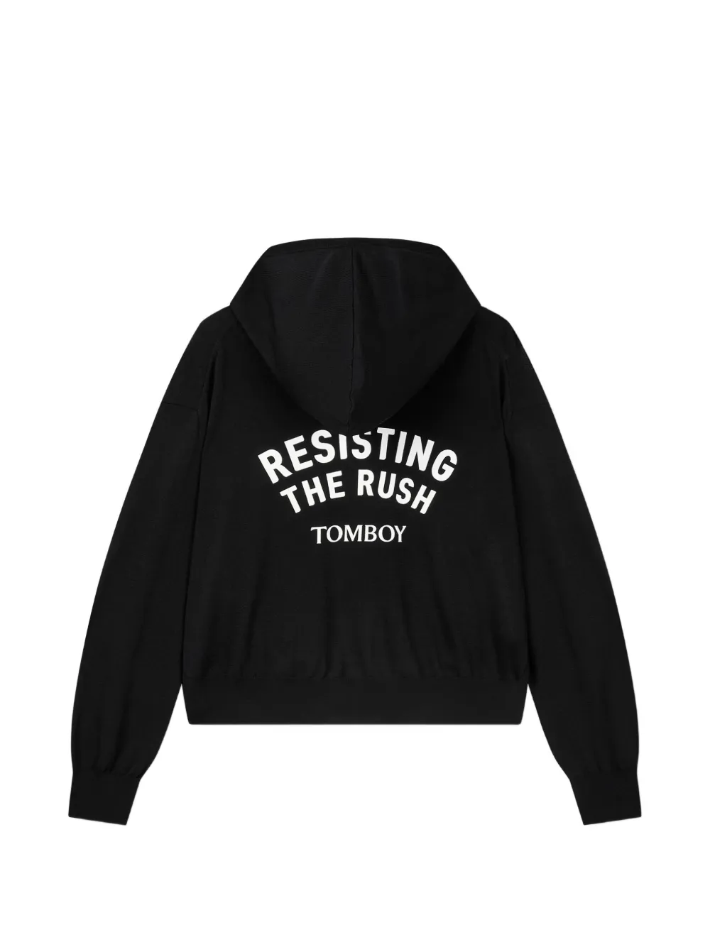 TOMBOY Top met capuchon Zwart