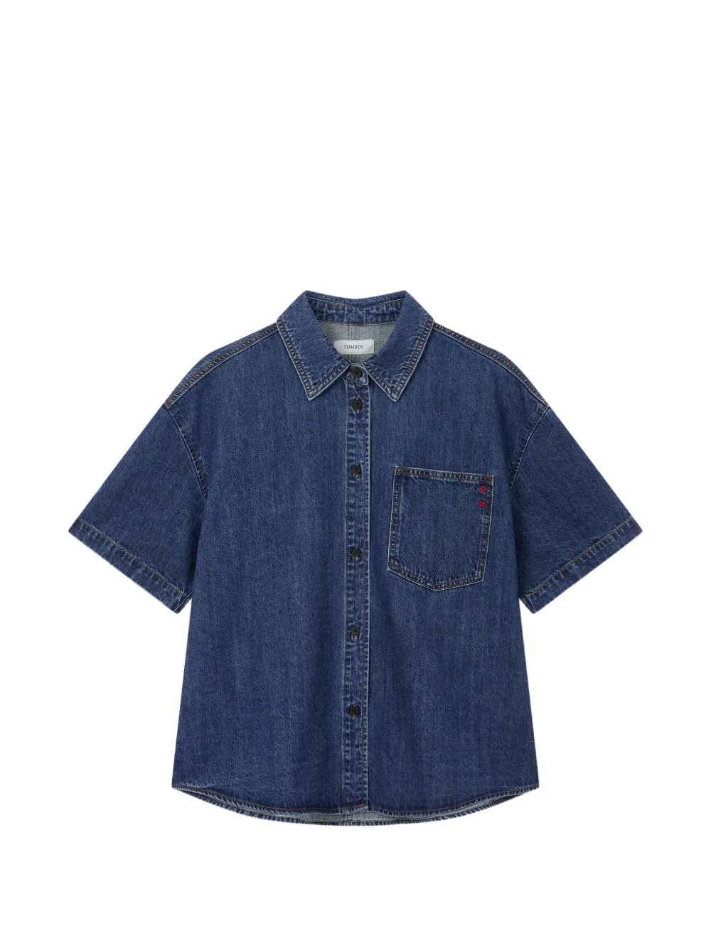 TOMBOY denim pocket shirt - Blau