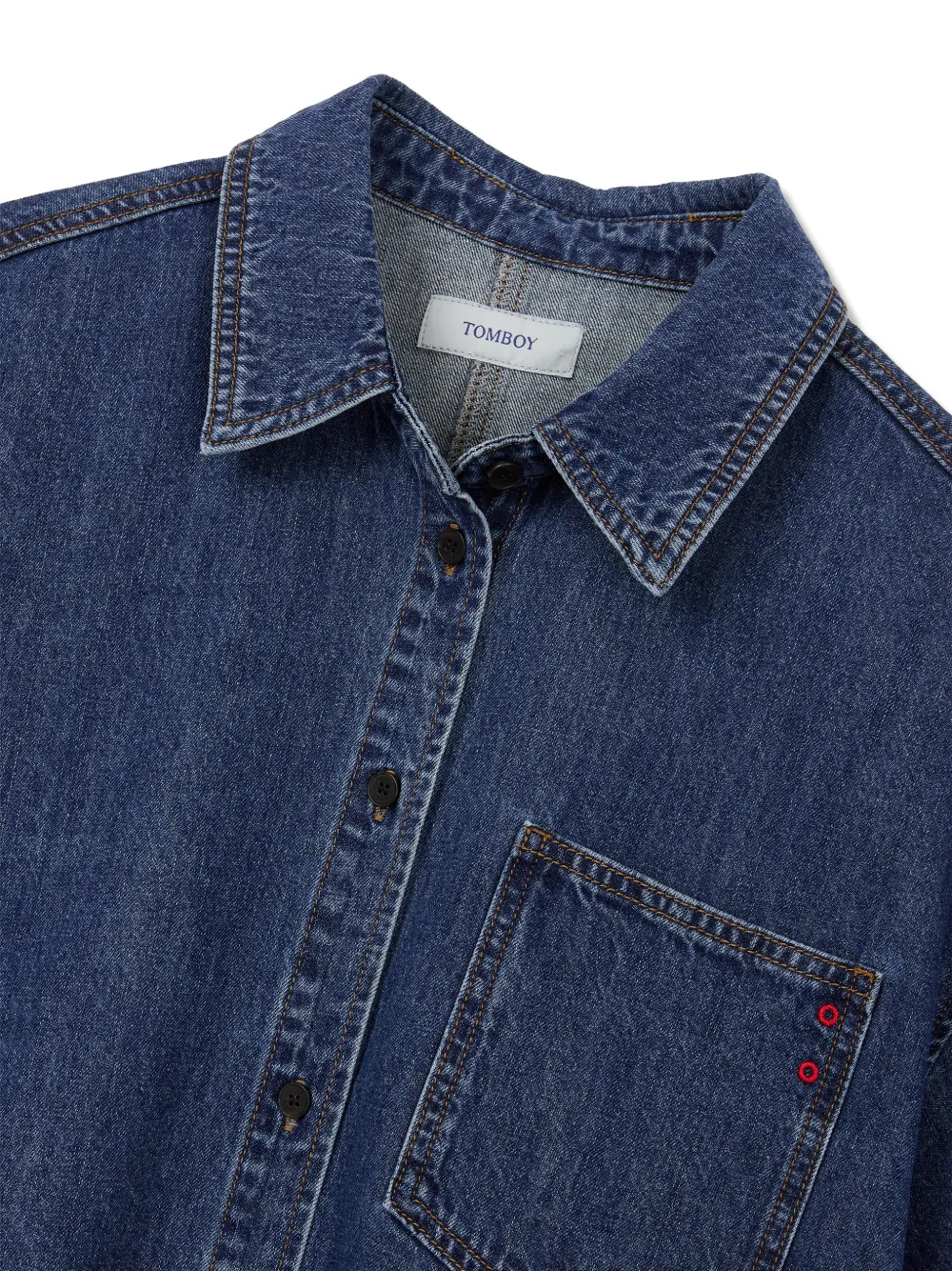  Tomboy Denim Pocket Shirt - Blue 