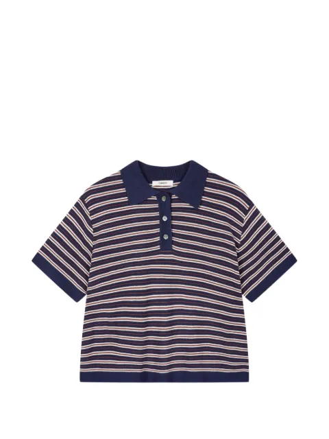 TOMBOY — striped short sleeve knitted top