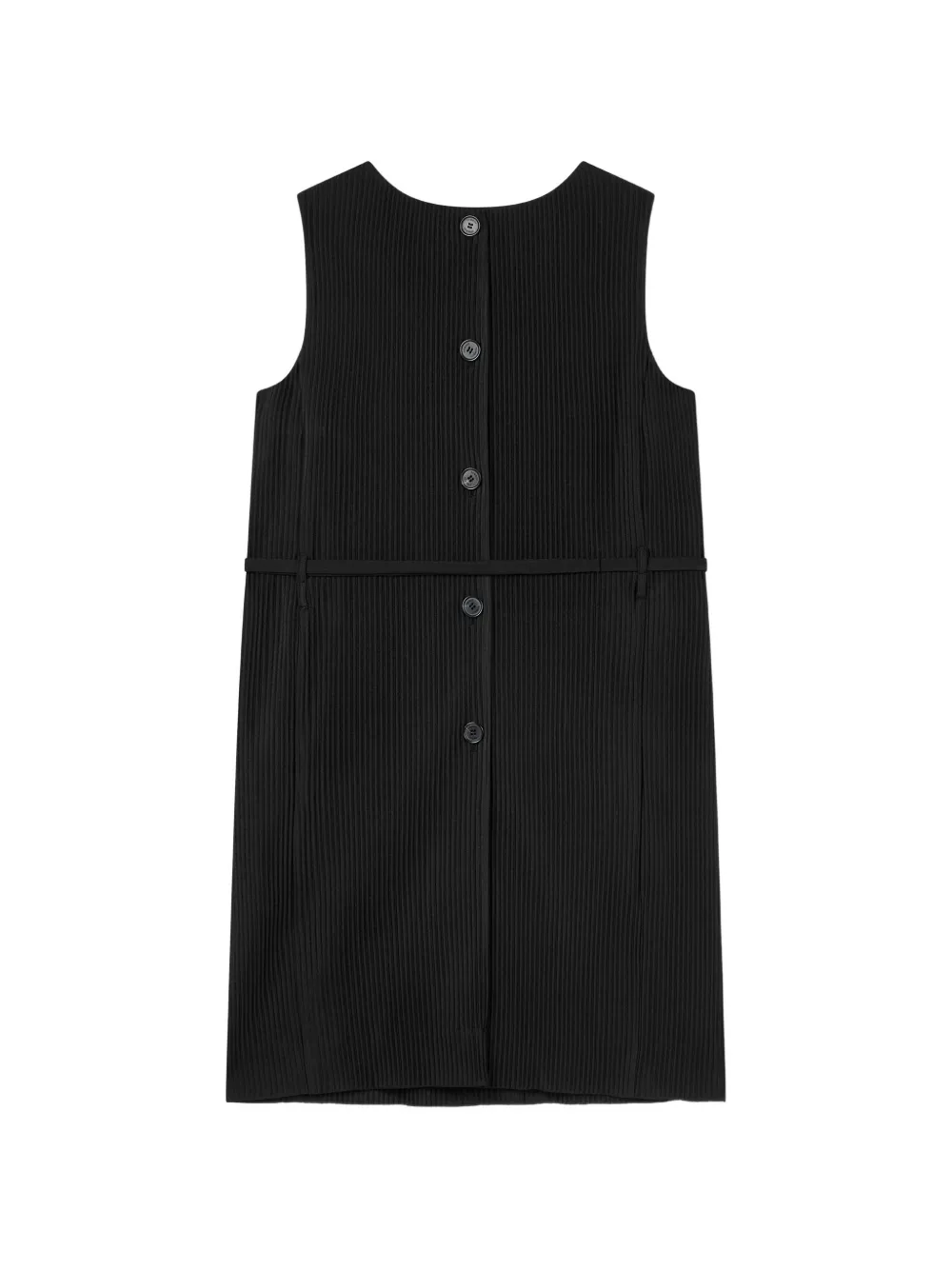 TOMBOY Ribfluwelen jurk met riem Zwart