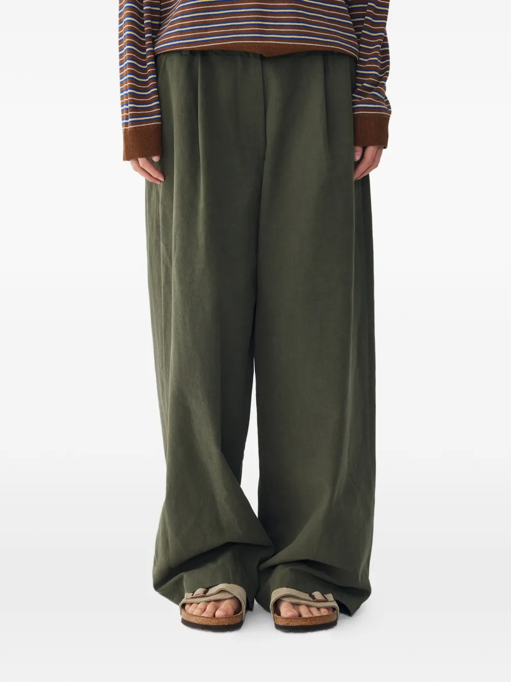 TOMBOY Ruimvallende broek Groen