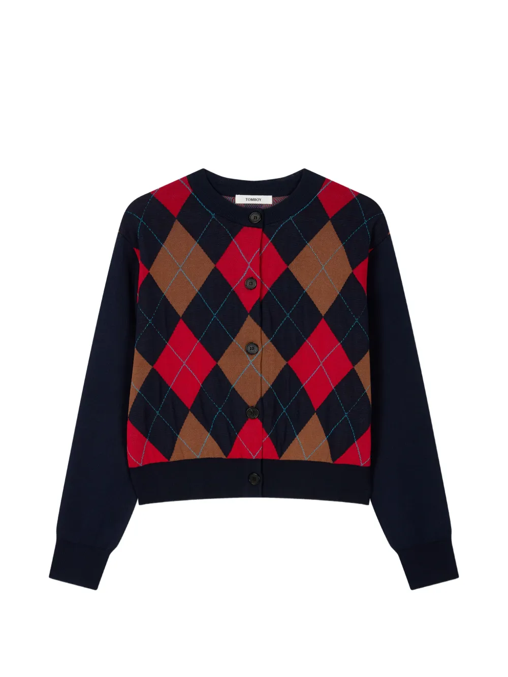 TOMBOY argyle cardigan - Blu