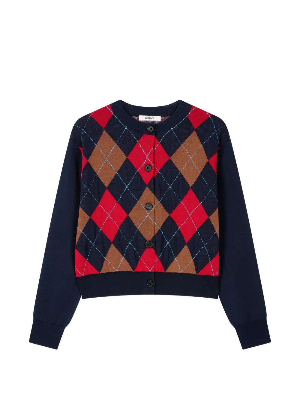 TOMBOY argyle cardigan - Blue