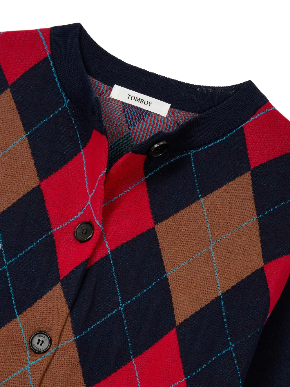 TOMBOY Vest met argyle-patroon Blauw