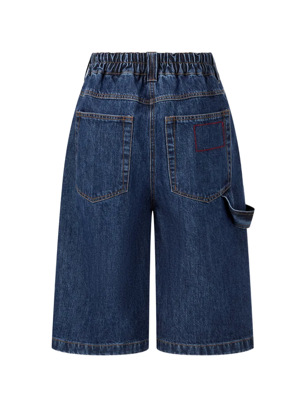  Tomboy Buttoned Denim Shorts - Blue 