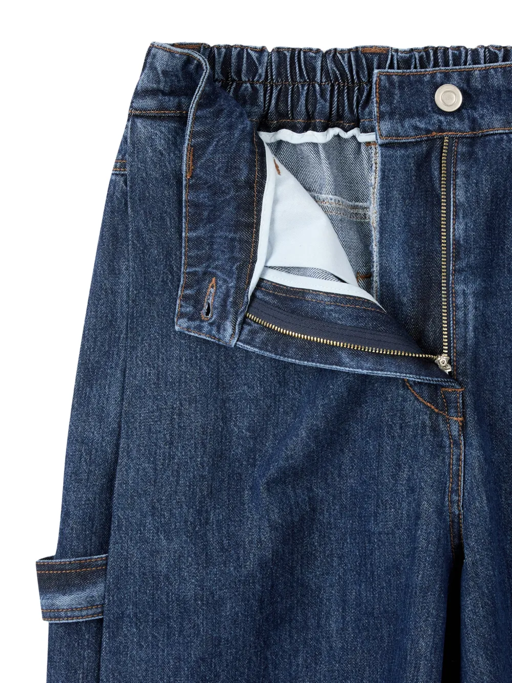 TOMBOY Denim shorts met knopen Blauw