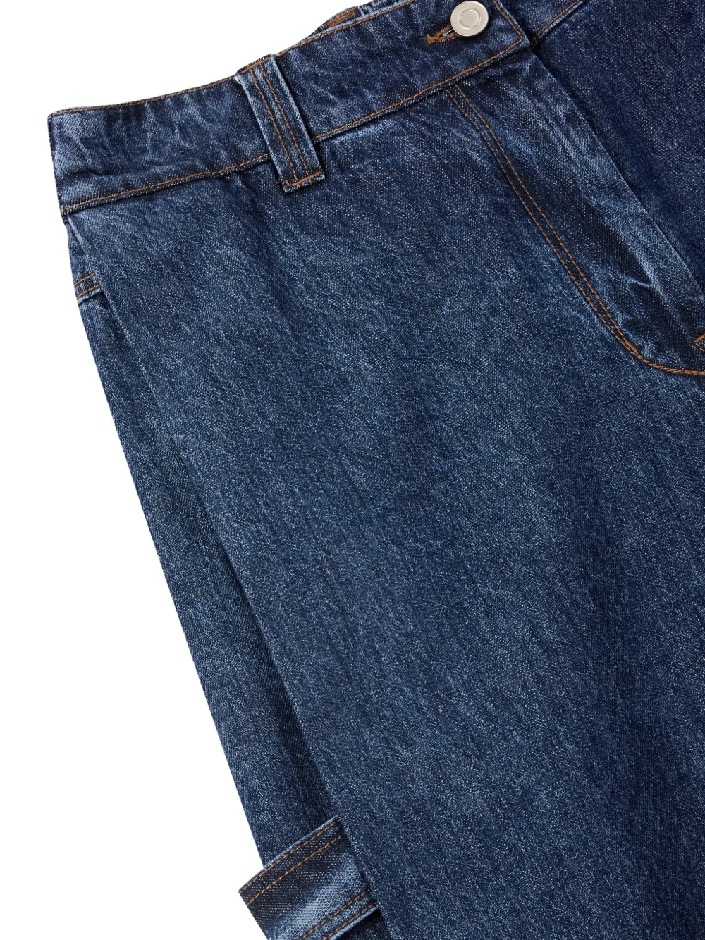 TOMBOY Denim shorts met knopen Blauw