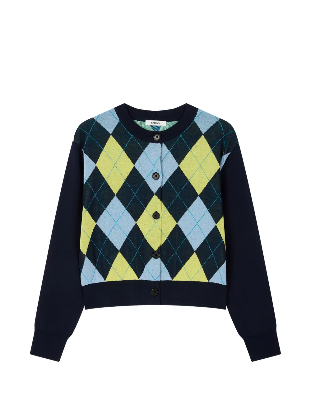 TOMBOY argyle cardigan - Blu