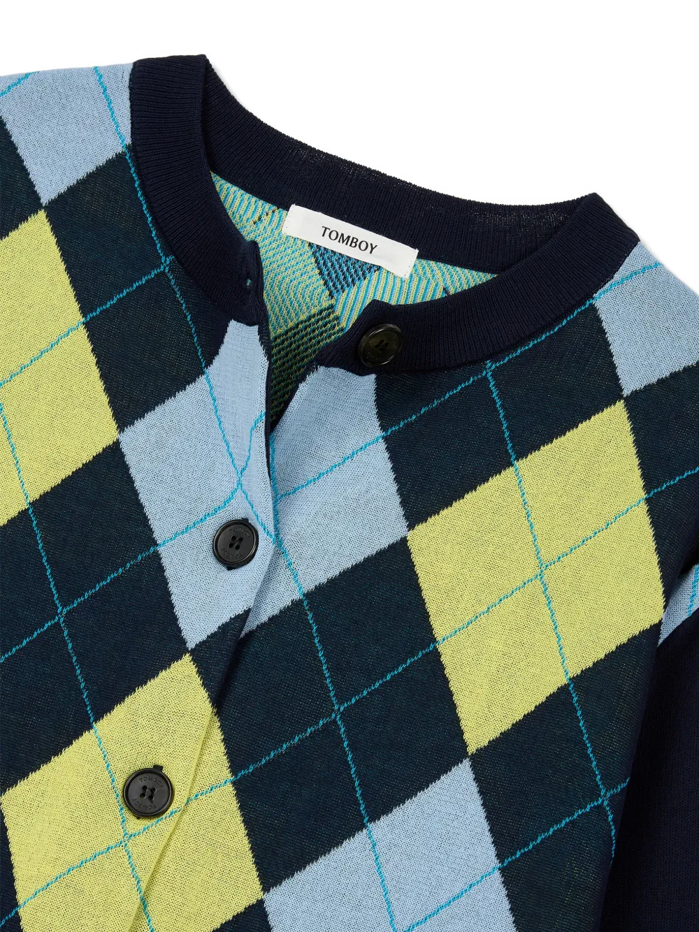TOMBOY Vest met argyle-patroon Blauw
