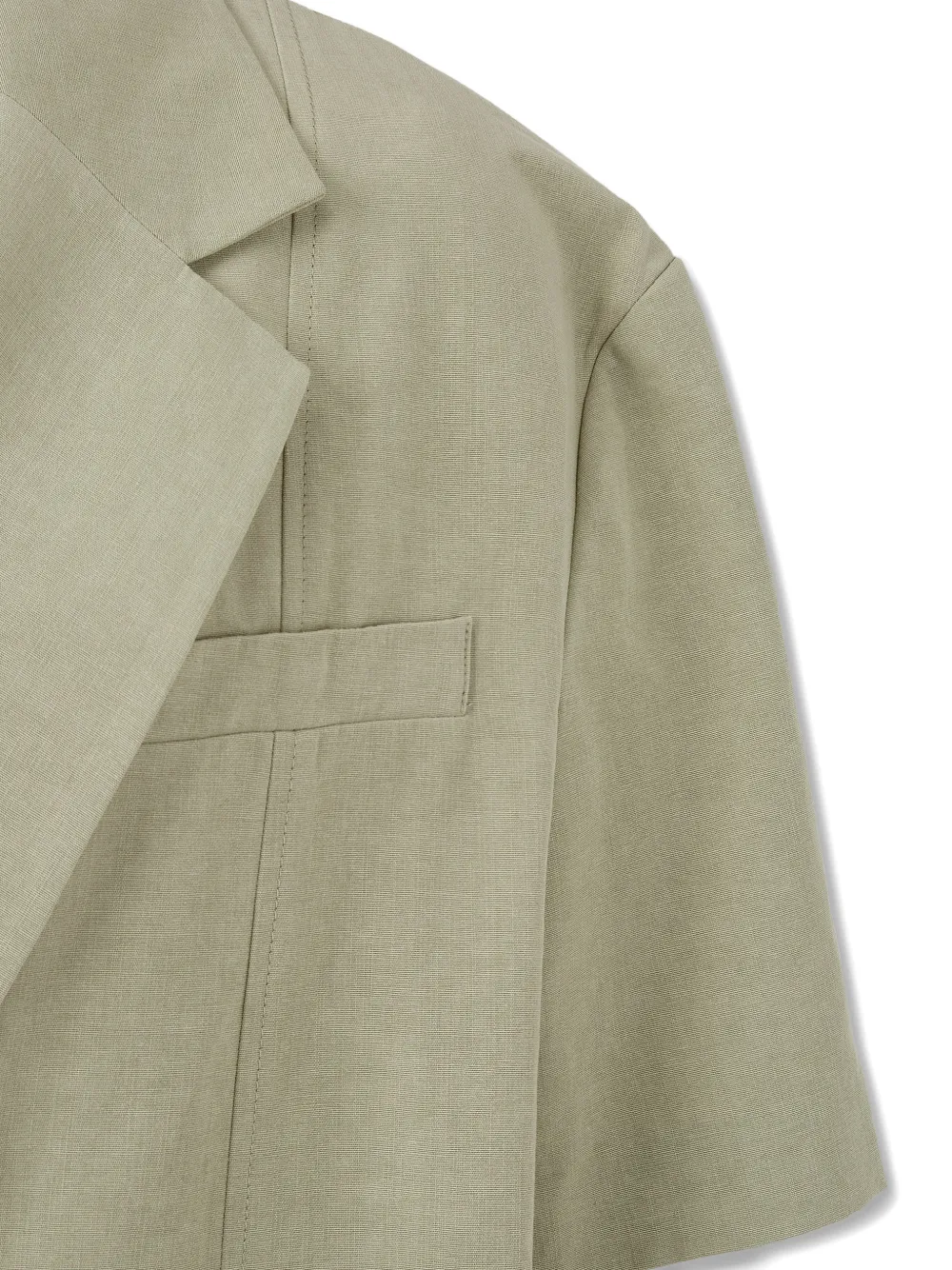TOMBOY Oversized jack met gekerfde revers en korte mouwen Groen